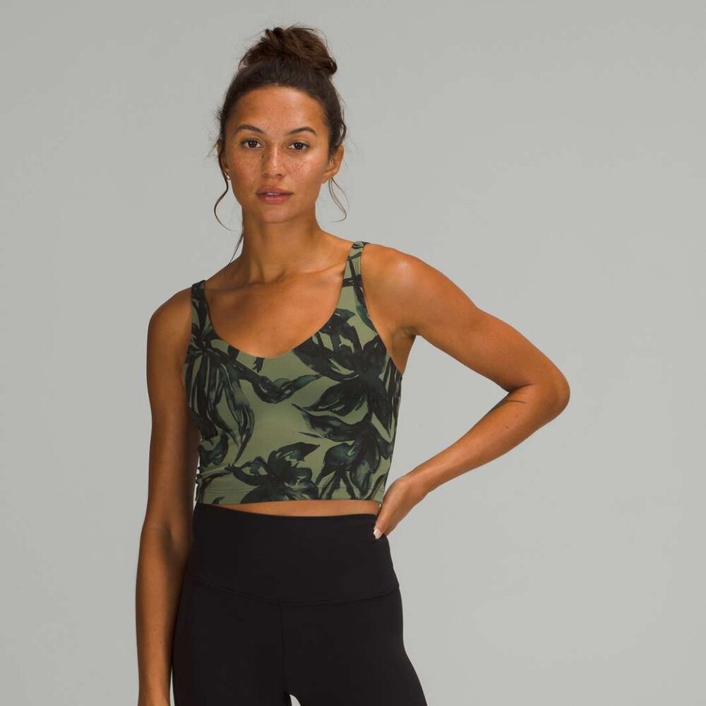 Lululemon Align Tank Top Botanical Bloom Green Twill Multi